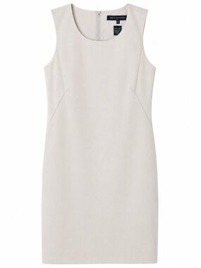 French Connection Ivory Minimalist Sheath Dress Size 2 NWOT